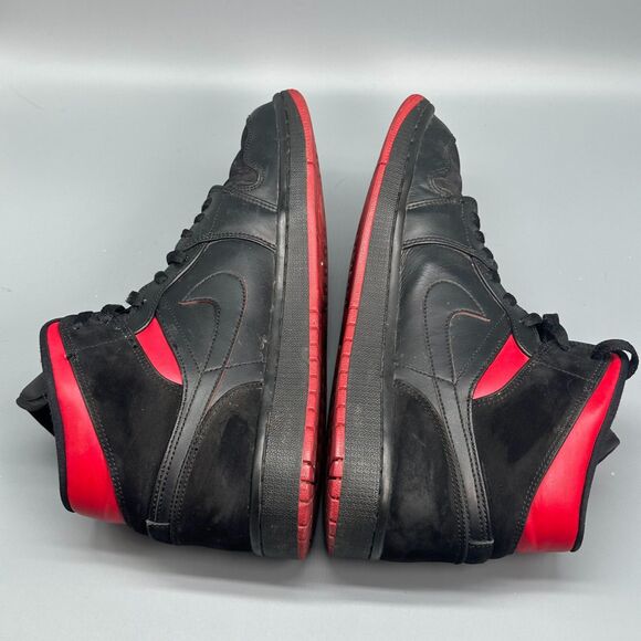 Jordan 1 Mid Last Shot Athletic Sneakers Mens 10.5 Black Leather Lace Up Mid Top main image 6